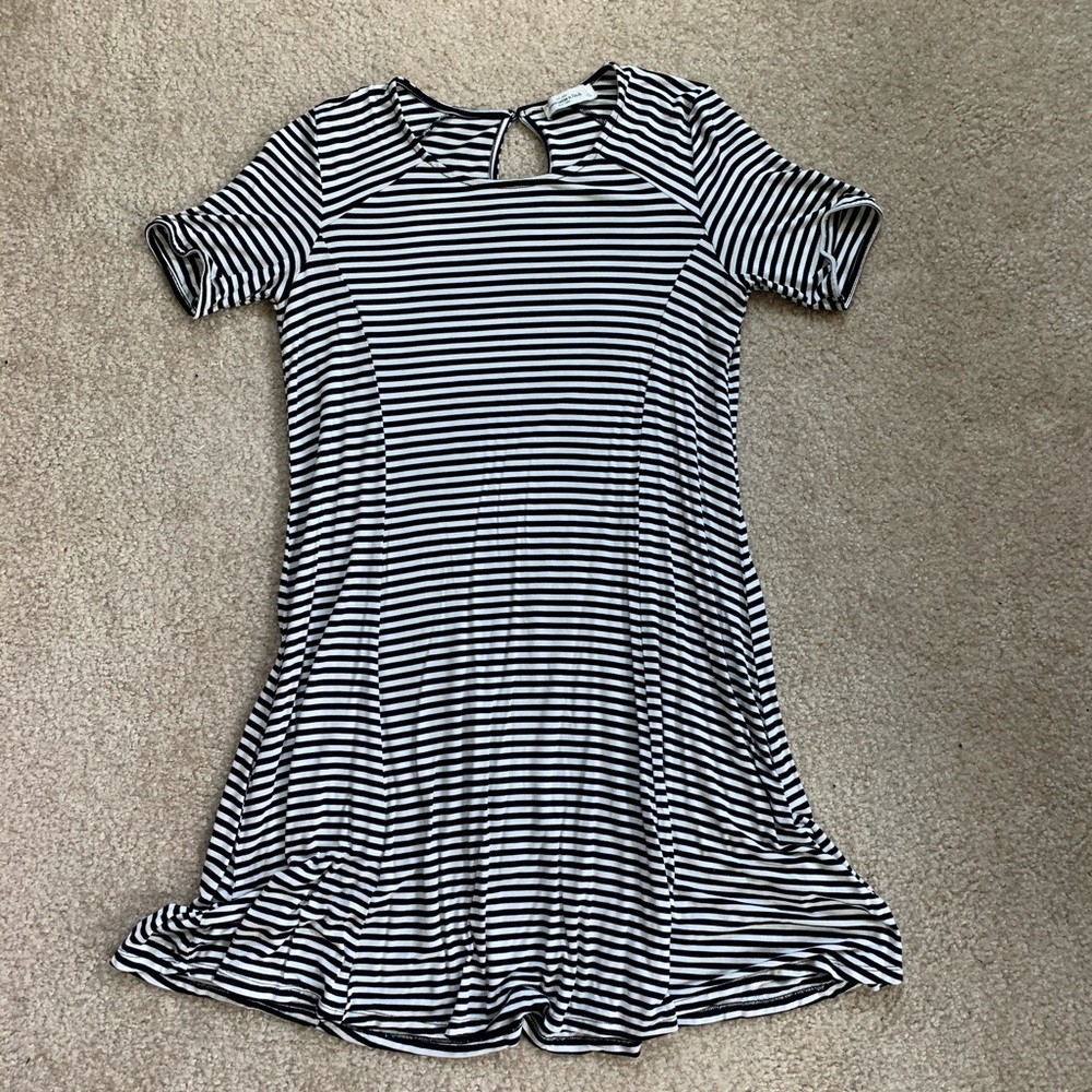 Abercrombie Striped A-line Swing Dress